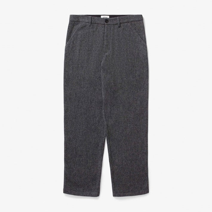 Tweed Straight Leg Pant - color: grey