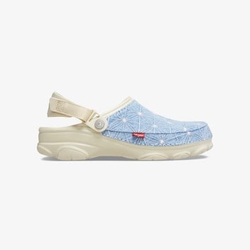 Crocs All Terrain Clog x Levi's - color: cream/light blue/ white